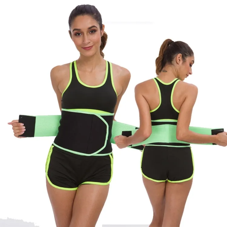 Fitness Protective Gear Sports Training Abdominal Belt Compression Sweat Protective Belt, Specification: S (90 x 20cm)(Green)