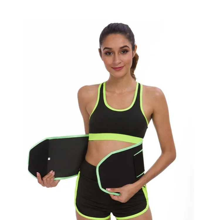 Fitness Protective Gear Sports Training Abdominal Belt Compression Sweat Protective Belt, Specification: S (90 x 20cm)(Green)